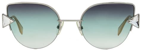 fendi women's ff 0242 s|Fendi Cateye Sunglasses FF0242S VGVQC Silver/Pink 52mm .